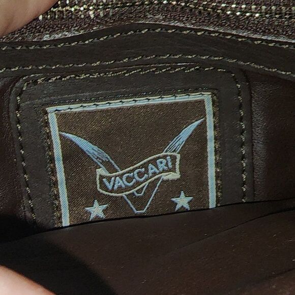 Vaccari Cross Body Leather Purse with Turquoise Beading - Picture 4 of 10